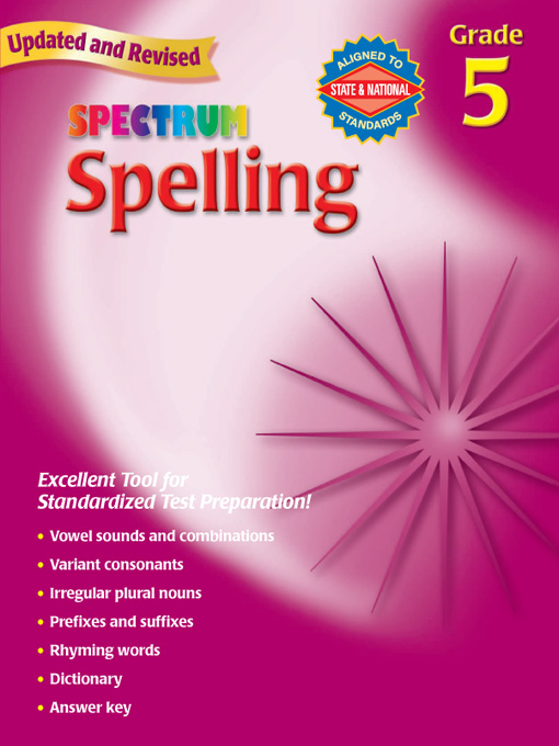 Title details for Spectrum Spelling, Grade 5 by School Specialty Publishing - Wait list